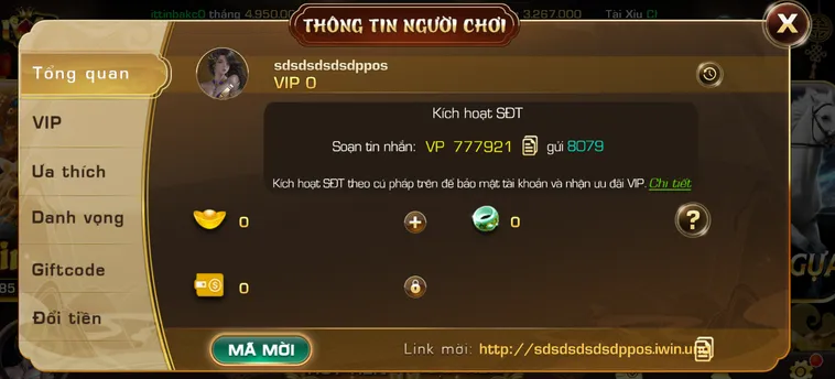 Nhanh chóng kích hoạt tài khoản qua số điện thoại để nhận được nhiều quyền lợi tại IWin.