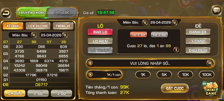 Cách Chơi Lô Đề 1 Ăn 900 Tại iWin Club Nhận Thưởng Cực Cao Mỗi Ngày