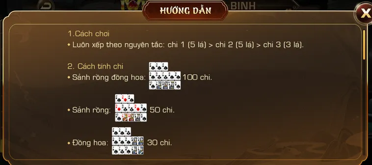 Hướng dẫn sơ lược cách chơi và cách tính chi