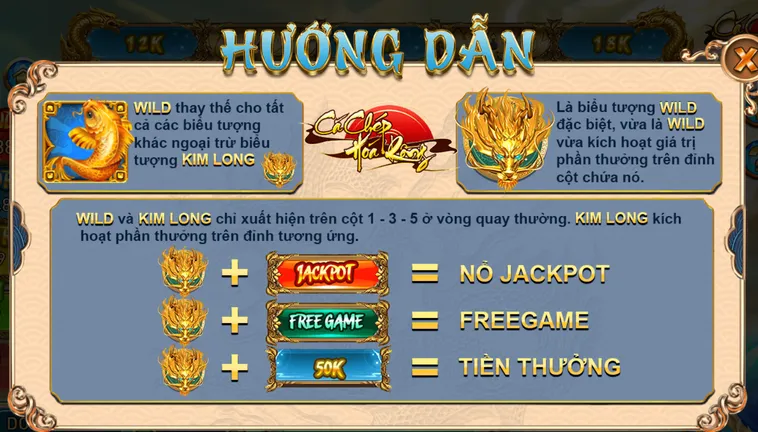 Hướng dẫn Nổ Hũ Cá Chép Hóa Rồng và ý nghĩa của các biểu tượng trong trò chơi