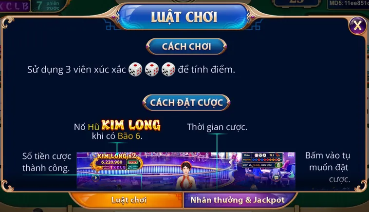 Chi tiết luật chơi Sicbo Casino tại iWin Club